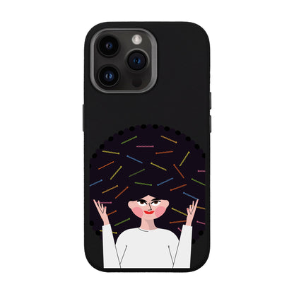 TANGLES OF HAPPINESS-iPhone 14 Pro Max Leather Premium Kılıf MagSafe Özellikli