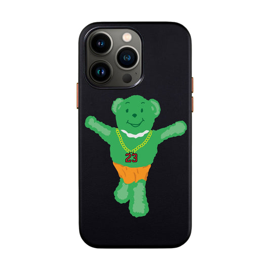 GREEN BEAR-iPhone 13 Pro Leather Kılıf