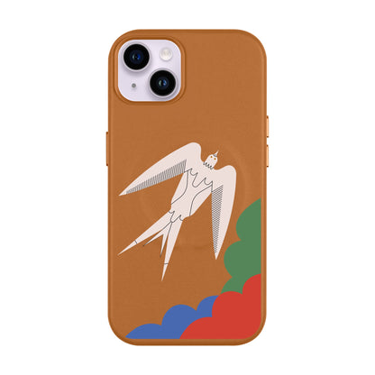L’OISEAU LIBRE-iPhone 14 Plus Leather Kılıf MagSafe Özellikli