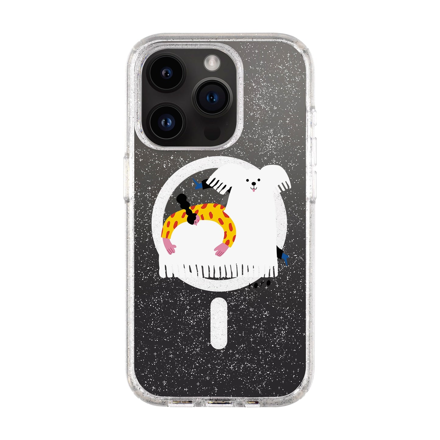 FANCY DOG-iPhone 14 Pro Shiny Kılıf MagSafe Özellikli