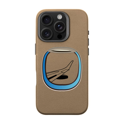 AIRCRAFT WINDOW-iPhone 16 Pro Leather Premium Kılıf MagSafe Özellikli