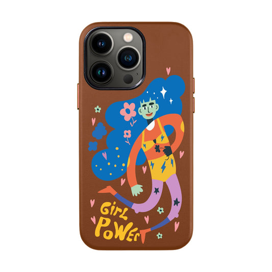 GIRL POWER-iPhone 13 Pro Leather Kılıf