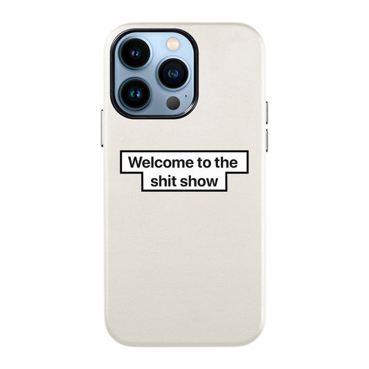 WELCOME-iPhone 13 Pro Max Leather Kılıf