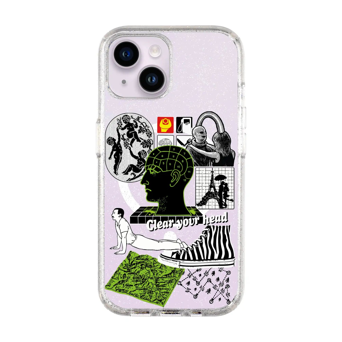 CLEAR YOUR HEAD-iPhone 14 Shiny Kılıf MagSafe Özellikli