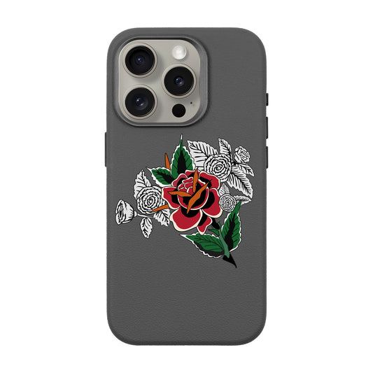 DRY ROSE-iPhone 15 Pro Leather Premium Kılıf MagSafe Özellikli
