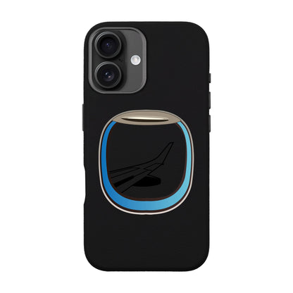 AIRCRAFT WINDOW-iPhone 16 Plus Leather Premium Kılıf MagSafe Özellikli