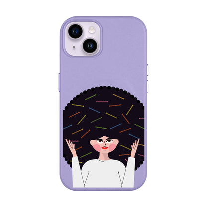 TANGLES OF HAPPINESS-iPhone 14 Plus Leather Kılıf MagSafe Özellikli