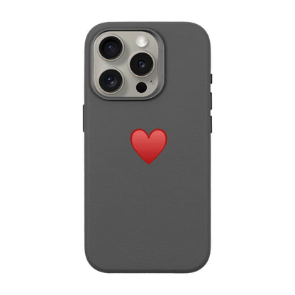 SPREAD HEART-iPhone 15 Pro Leather Premium Kılıf MagSafe Özellikli
