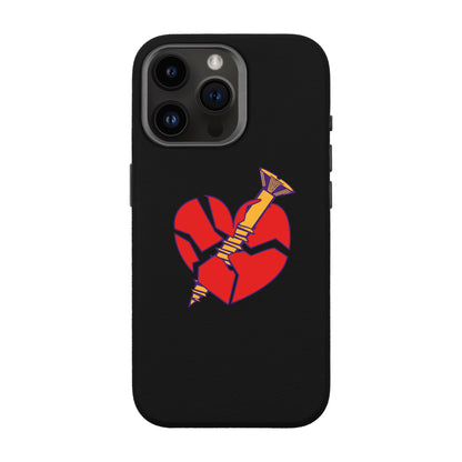 BROKEN HEART-iPhone 14 Pro Max Leather Premium Kılıf MagSafe Özellikli