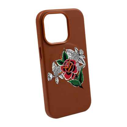 DRY ROSE-Leather Kılıf MagSafe Özellikli - iPhone 14