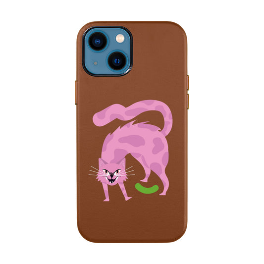 GRUMBLEPAWS-iPhone 14 Leather Kılıf