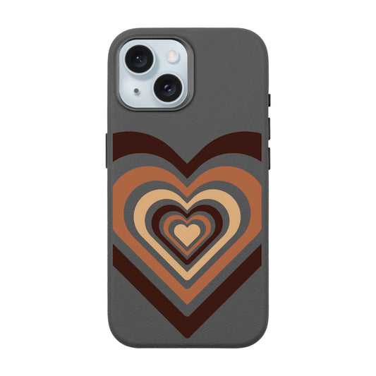 HEART-iPhone 15 Leather Premium Kılıf MagSafe Özellikli