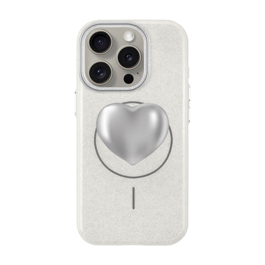 SILVER HEART-iPhone 15 Pro Radiant Kılıf MagSafe Özellikli