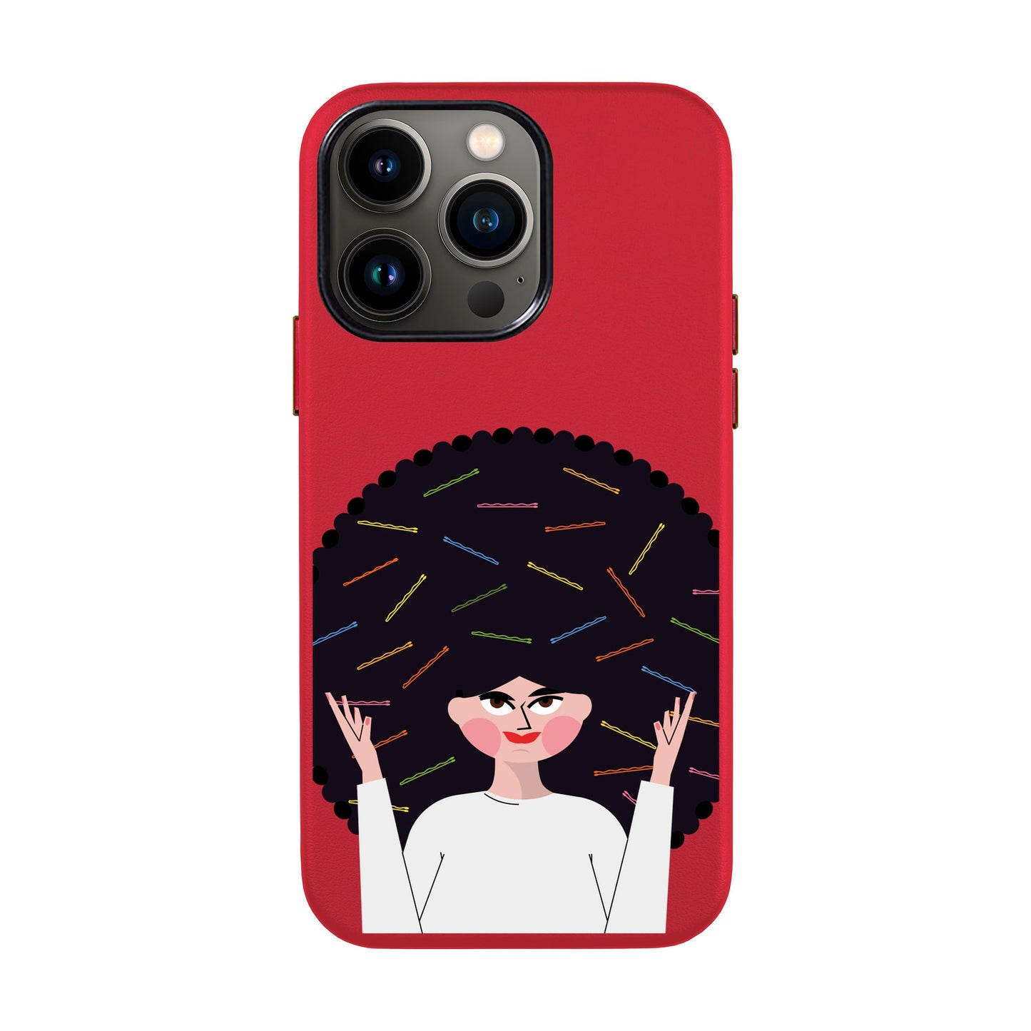 TANGLES OF HAPPINESS-iPhone 13 Pro Leather Kılıf