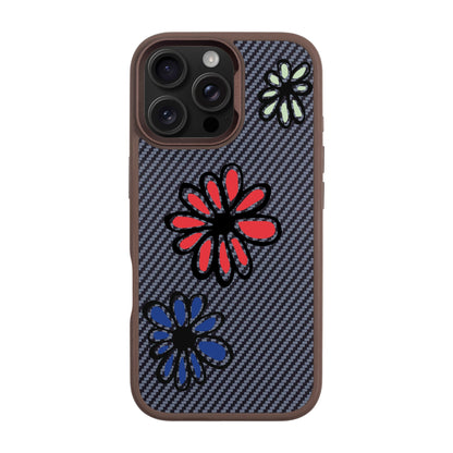 FLORIST-iPhone 16 Pro Max Plaid Kılıf MagSafe Özellikli