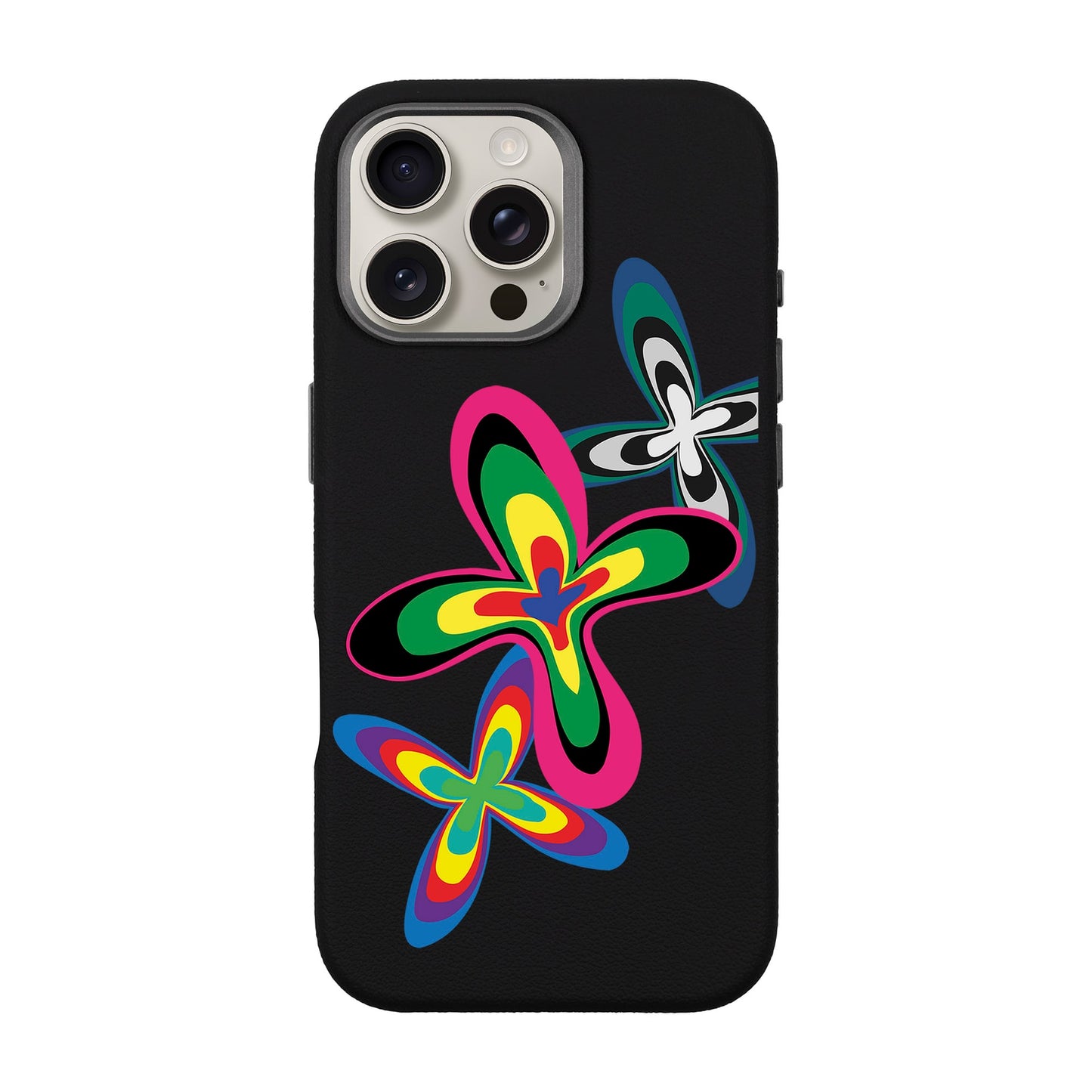 COLOR FLOWER-iPhone 16 Pro Max Leather Premium Kılıf MagSafe Özellikli