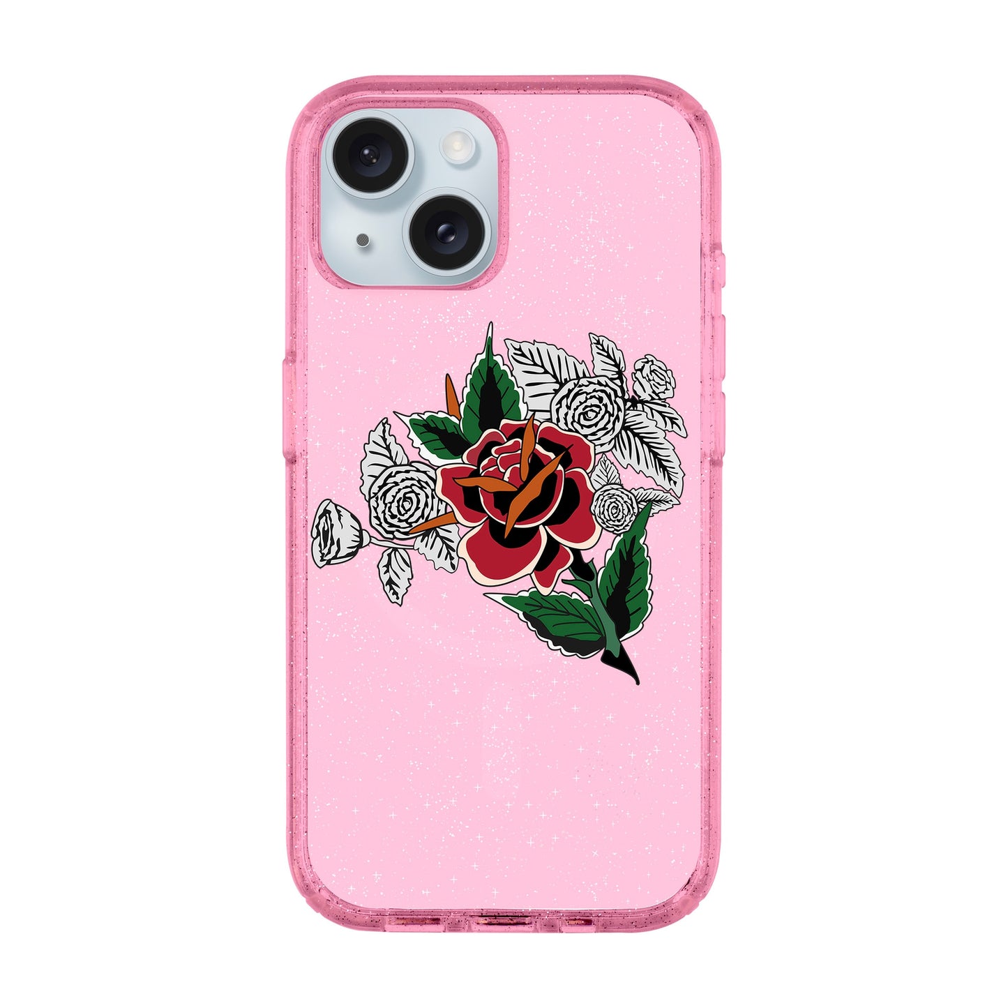 DRY ROSE-iPhone 15 Plus Shiny Kılıf MagSafe Özellikli