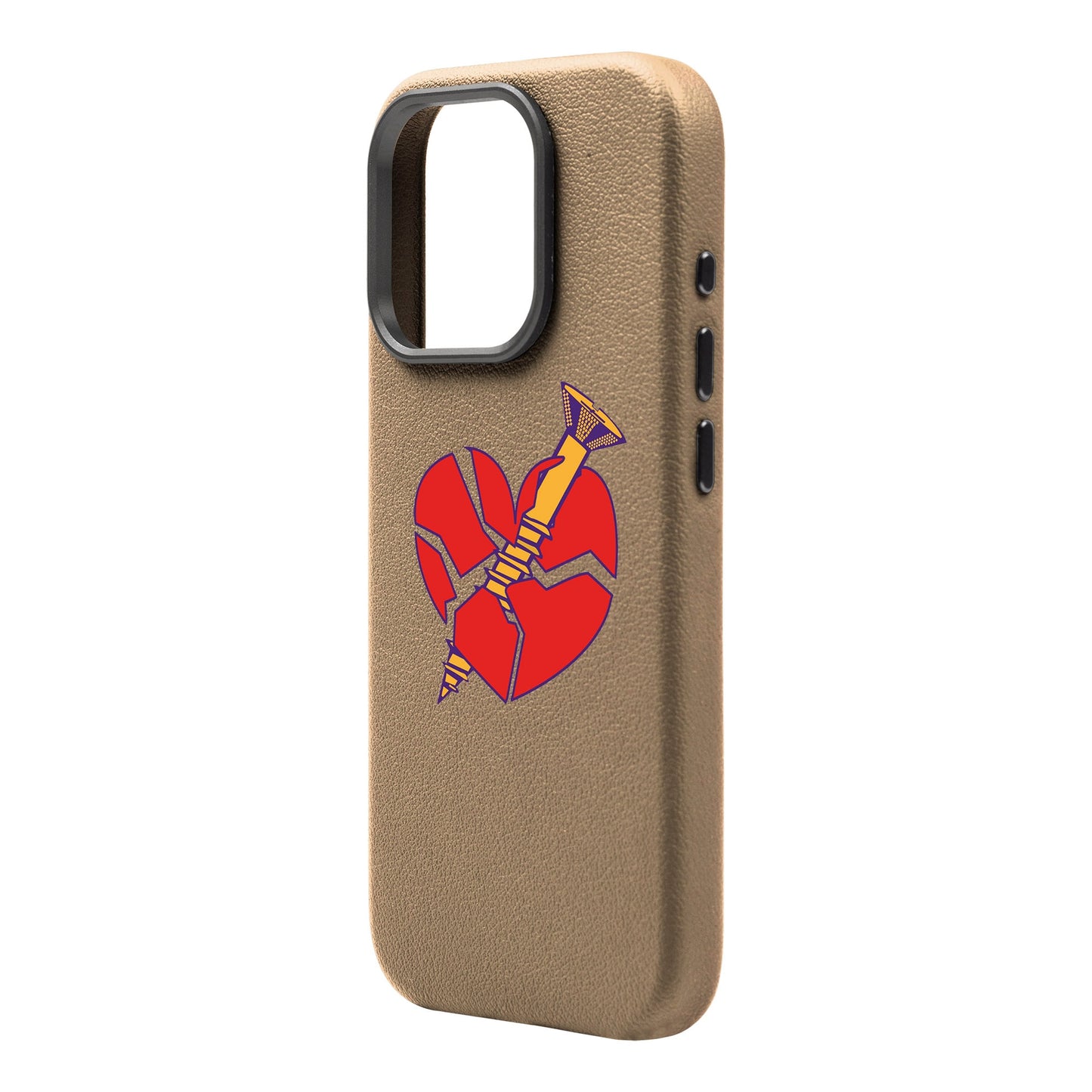 BROKEN HEART-iPhone 16 Pro Max Leather Premium Kılıf MagSafe Özellikli