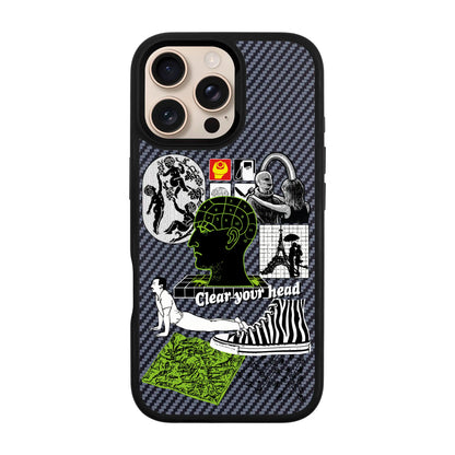 CLEAR YOUR HEAD-iPhone 16 Pro Max Plaid Kılıf MagSafe Özellikli