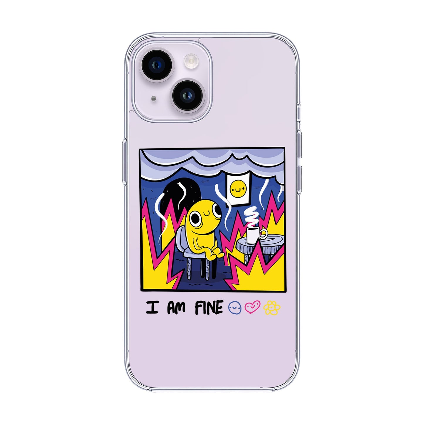 I AM FINE-iPhone 14 Solid Kılıf