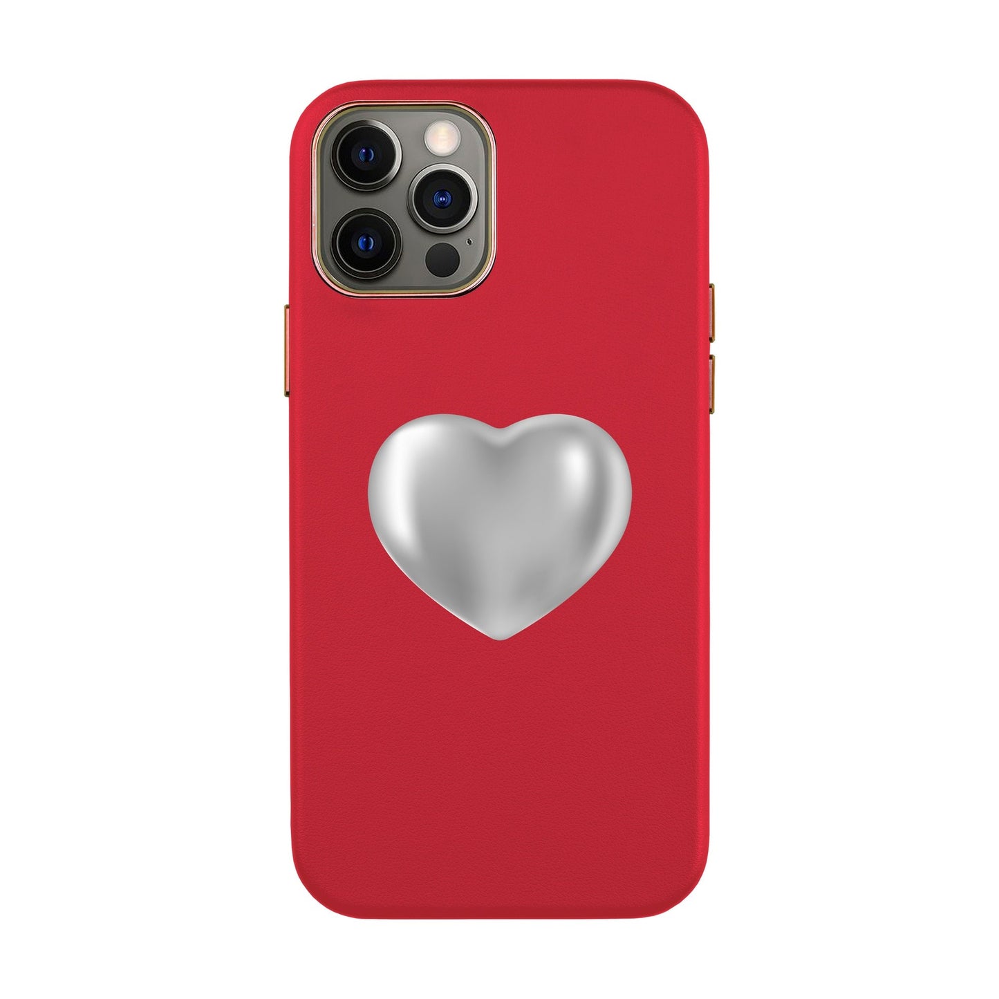SILVER HEART-iPhone 12 Pro Max Leather Kılıf