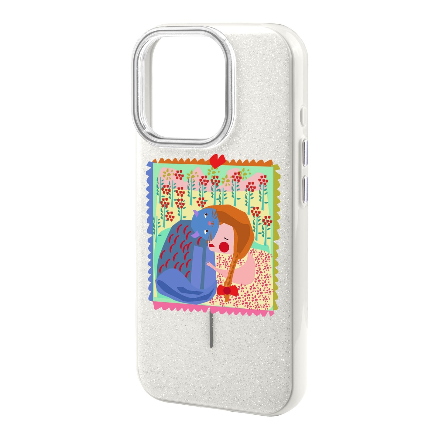 KEDİ POSTA PULU-iPhone 16 Plus Radiant Kılıf MagSafe Özellikli