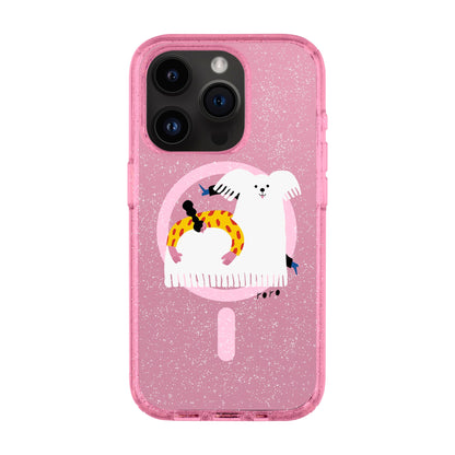 FANCY DOG-iPhone 14 Pro Shiny Kılıf MagSafe Özellikli