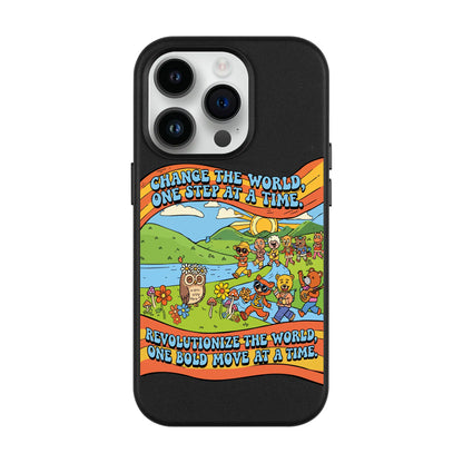 CHANGE THE WORLD-iPhone 14 Pro Leather Kılıf MagSafe Özellikli