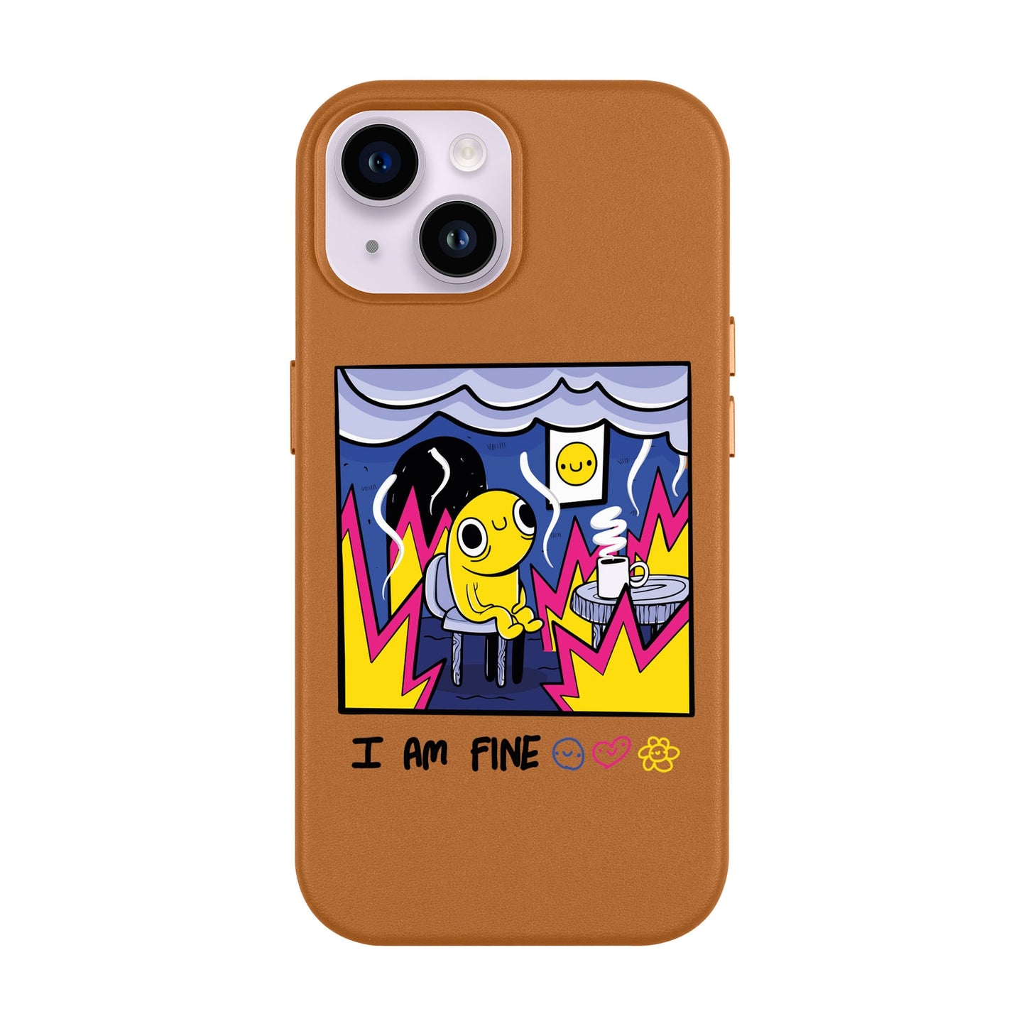 I AM FINE-Leather Kılıf MagSafe Özellikli - iPhone 14
