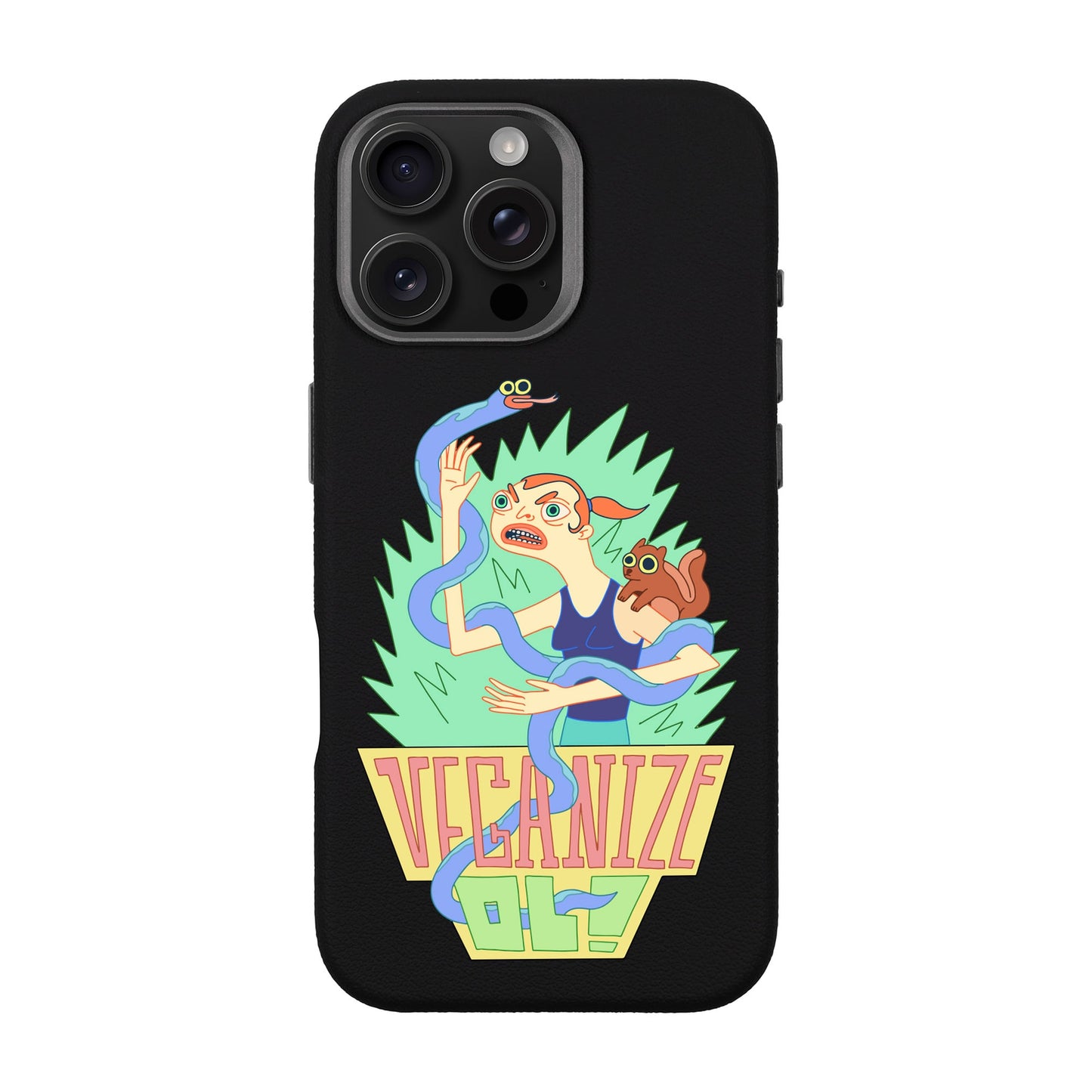 VEGANİZE-iPhone 16 Pro Max Leather Premium Kılıf MagSafe Özellikli