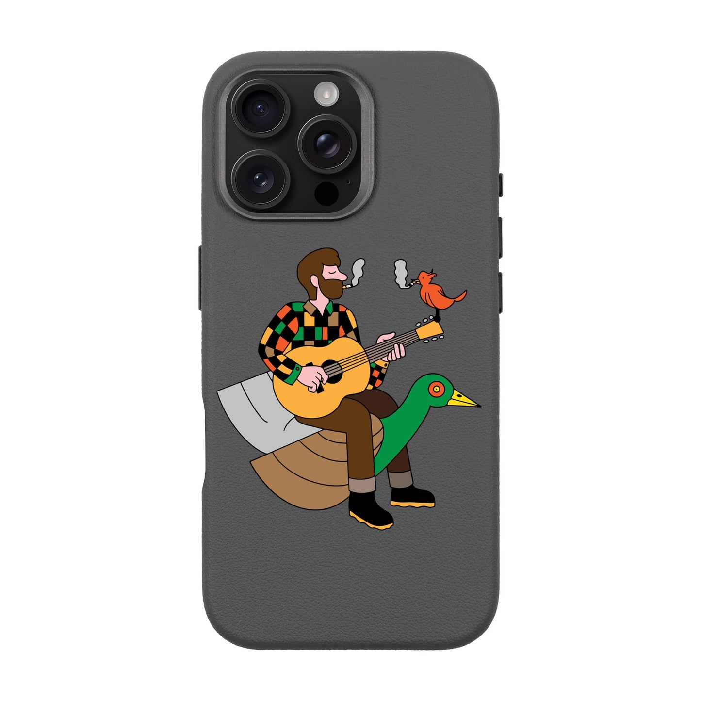 BIRDS OF A FEATHER-iPhone 16 Pro Max Leather Premium Kılıf MagSafe Özellikli