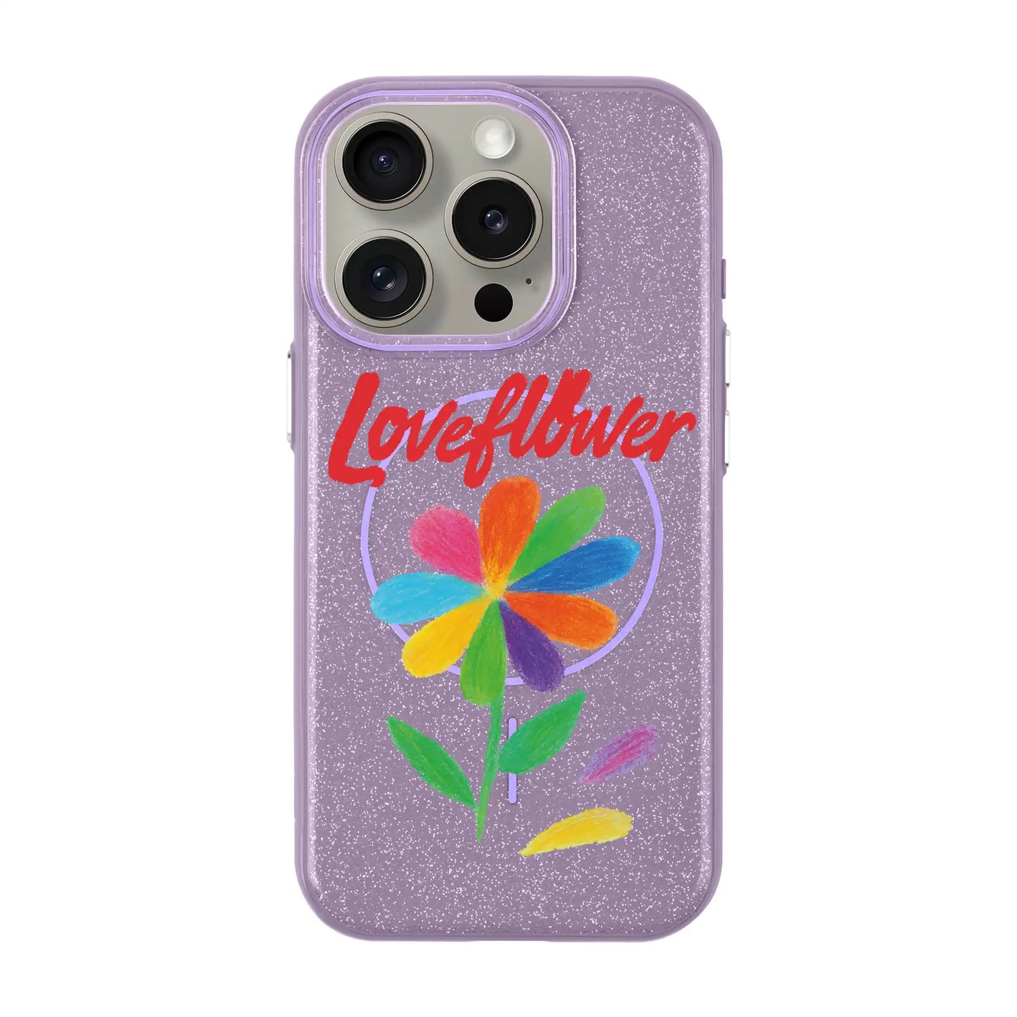 LOVE FLOWER-iPhone 15 Pro Radiant Kılıf MagSafe Özellikli