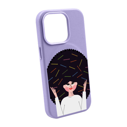 TANGLES OF HAPPINESS-Leather Kılıf MagSafe Özellikli - iPhone 11