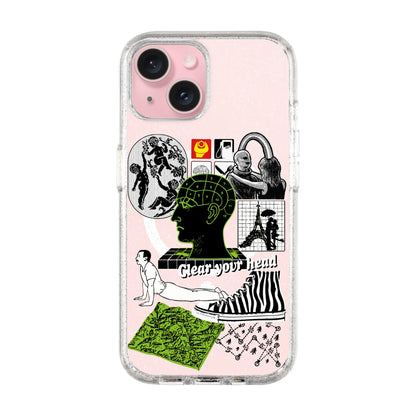 CLEAR YOUR HEAD-iPhone 15 Shiny Kılıf MagSafe Özellikli