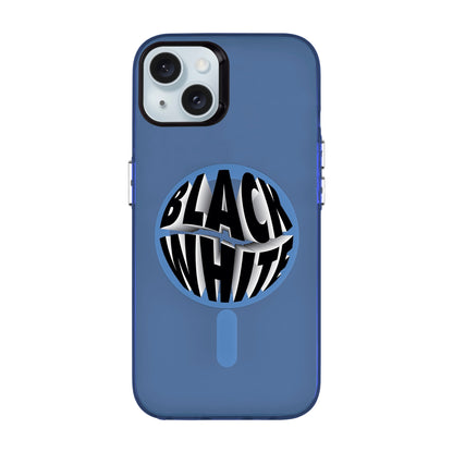 BLACK WHITE-iPhone 15 Plus Hold Kılıf MagSafe Özellikli