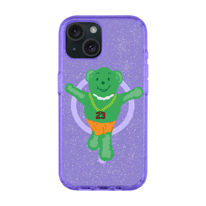 GREEN BEAR-iPhone 15 Shiny Kılıf MagSafe Özellikli