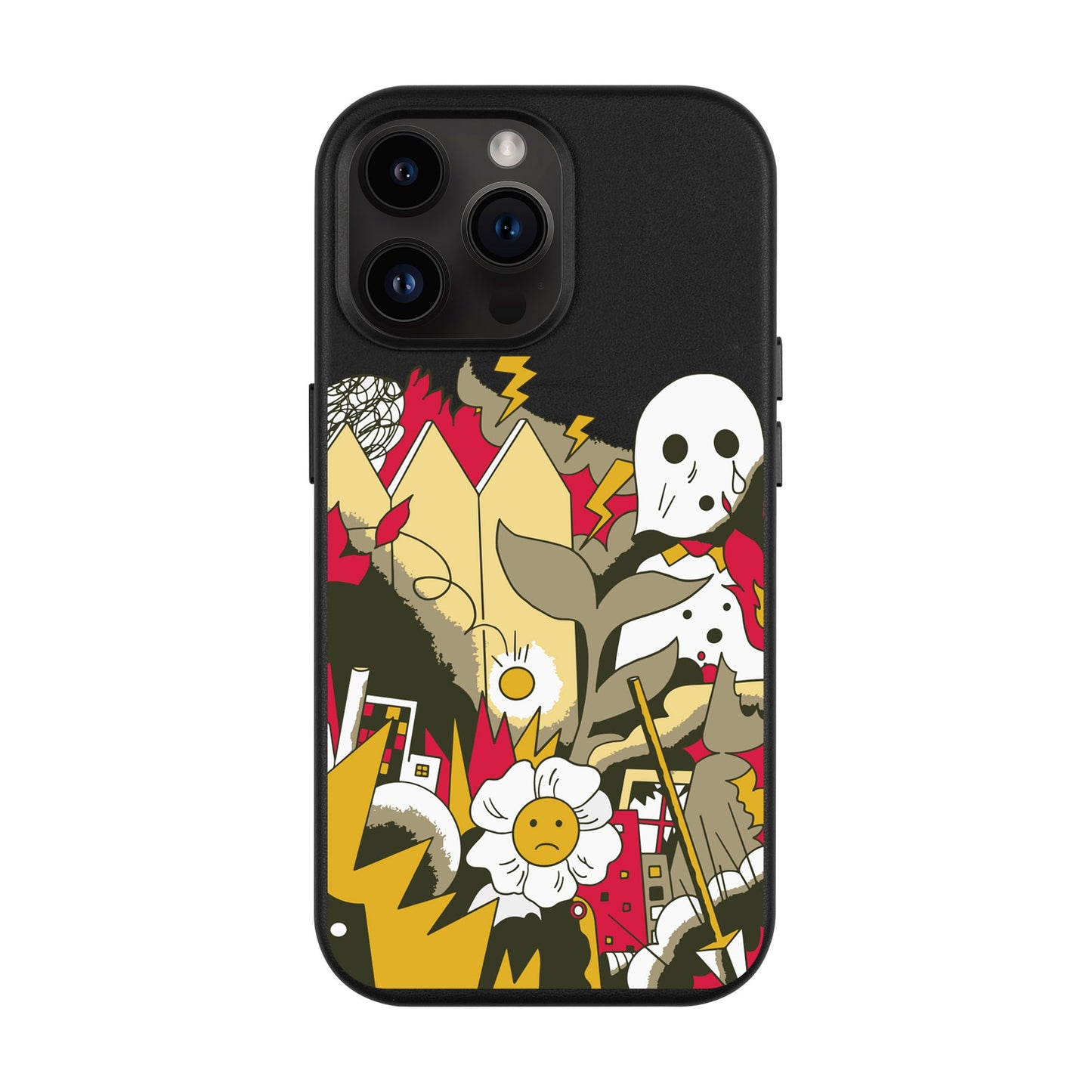 EVERYTHING IS BURNING-iPhone 14 Pro Max Leather Kılıf MagSafe Özellikli