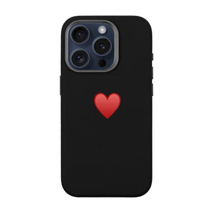SPREAD HEART-iPhone 15 Pro Leather Premium Kılıf MagSafe Özellikli