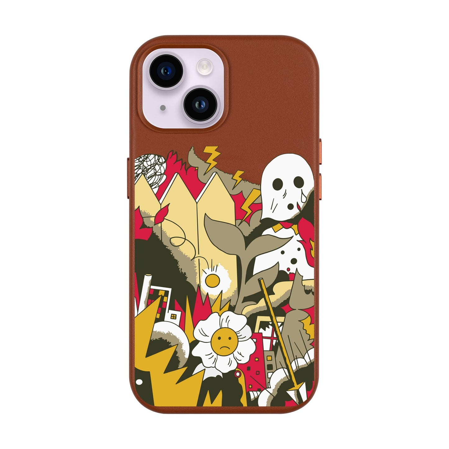 EVERYTHING IS BURNING-Leather Kılıf MagSafe Özellikli - iPhone 13