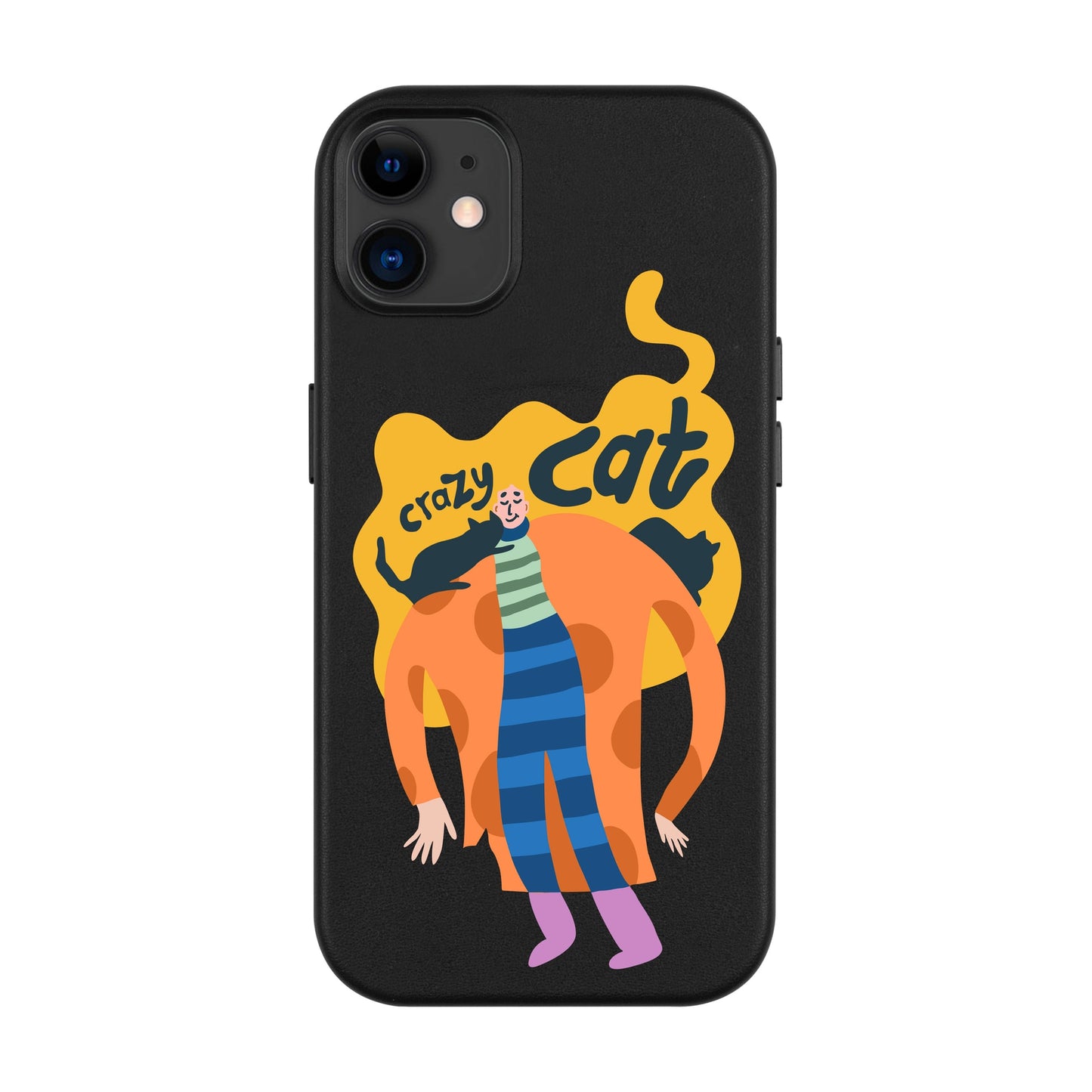 CRAZY CAT-Leather Kılıf MagSafe Özellikli - iPhone 11