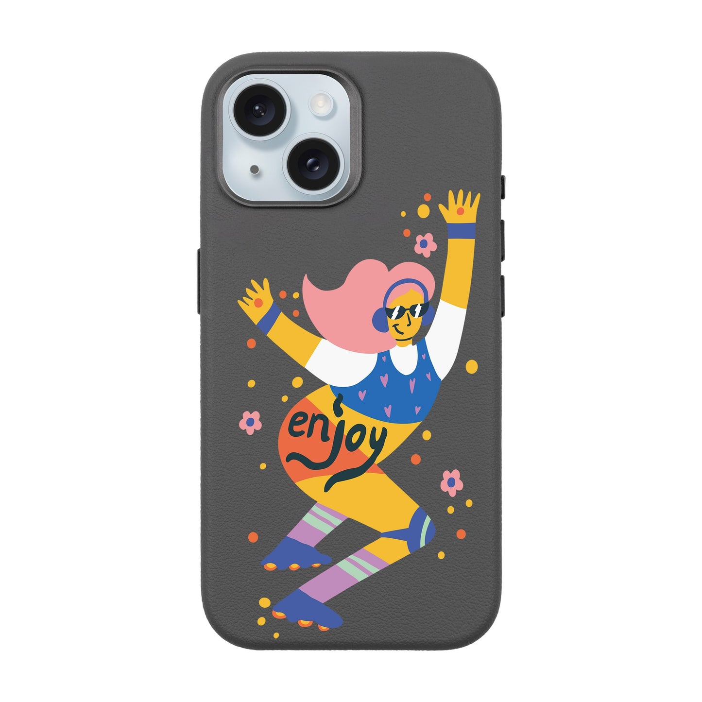 ENJOY-iPhone 15 Leather Premium Kılıf MagSafe Özellikli