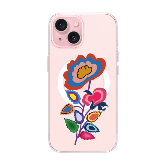 KNITTED FLOWER-iPhone 15 Solid Kılıf MagSafe Özellikli