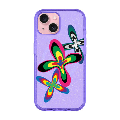 COLOR FLOWER-iPhone 14 Plus Shiny Kılıf MagSafe Özellikli