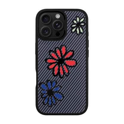 FLORIST-iPhone 16 Pro Max Plaid Kılıf MagSafe Özellikli