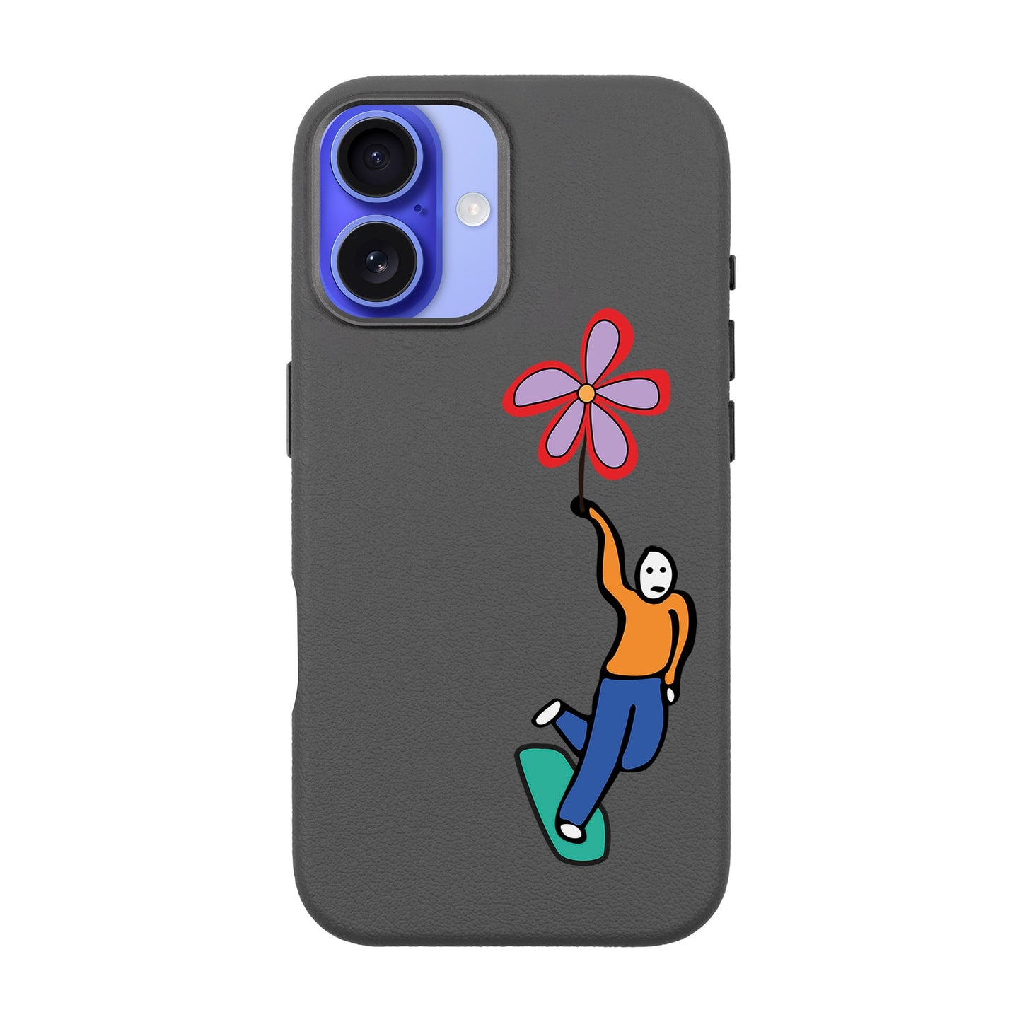 SKATEBOARDER-iPhone 16 Plus Leather Premium Kılıf MagSafe Özellikli