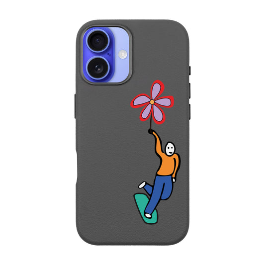 SKATEBOARDER-iPhone 16 Plus Leather Premium Kılıf MagSafe Özellikli