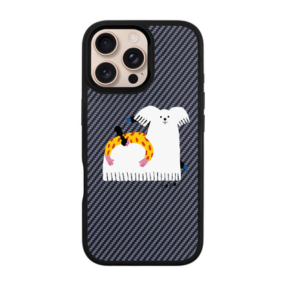 FANCY DOG-iPhone 16 Pro Max Plaid Kılıf MagSafe Özellikli