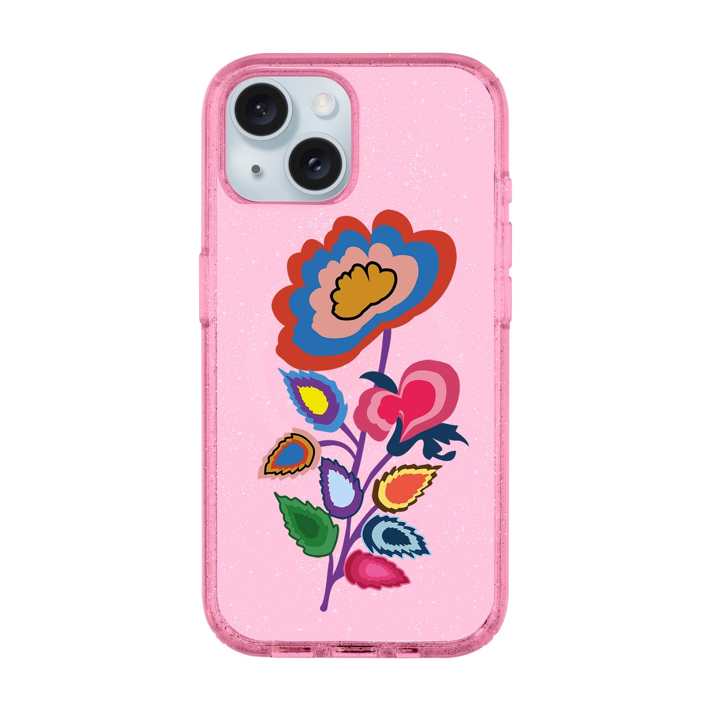 KNITTED FLOWER-iPhone 14 Plus Shiny Kılıf MagSafe Özellikli