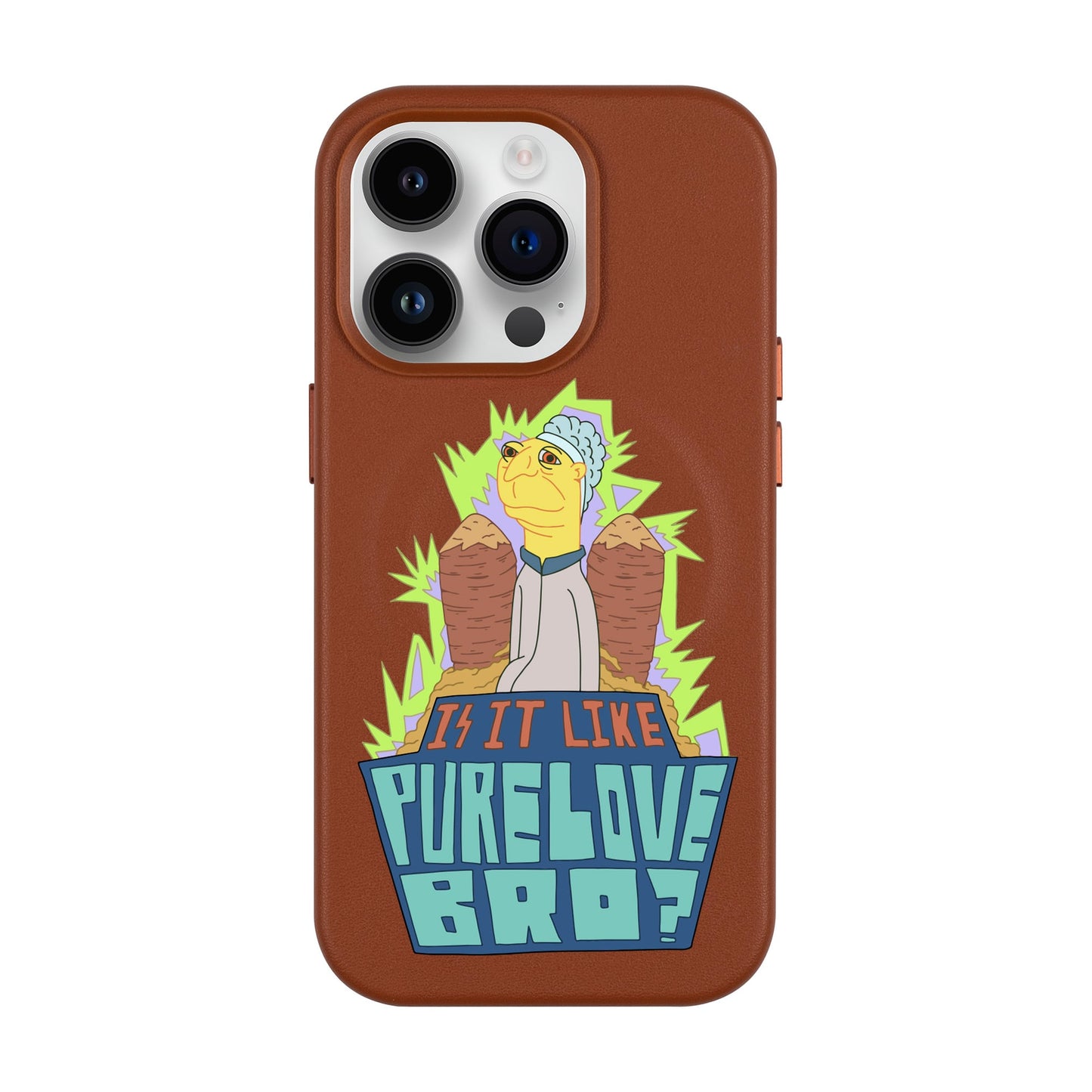 PURE LOVE-Leather Kılıf MagSafe Özellikli - iPhone 14 Pro