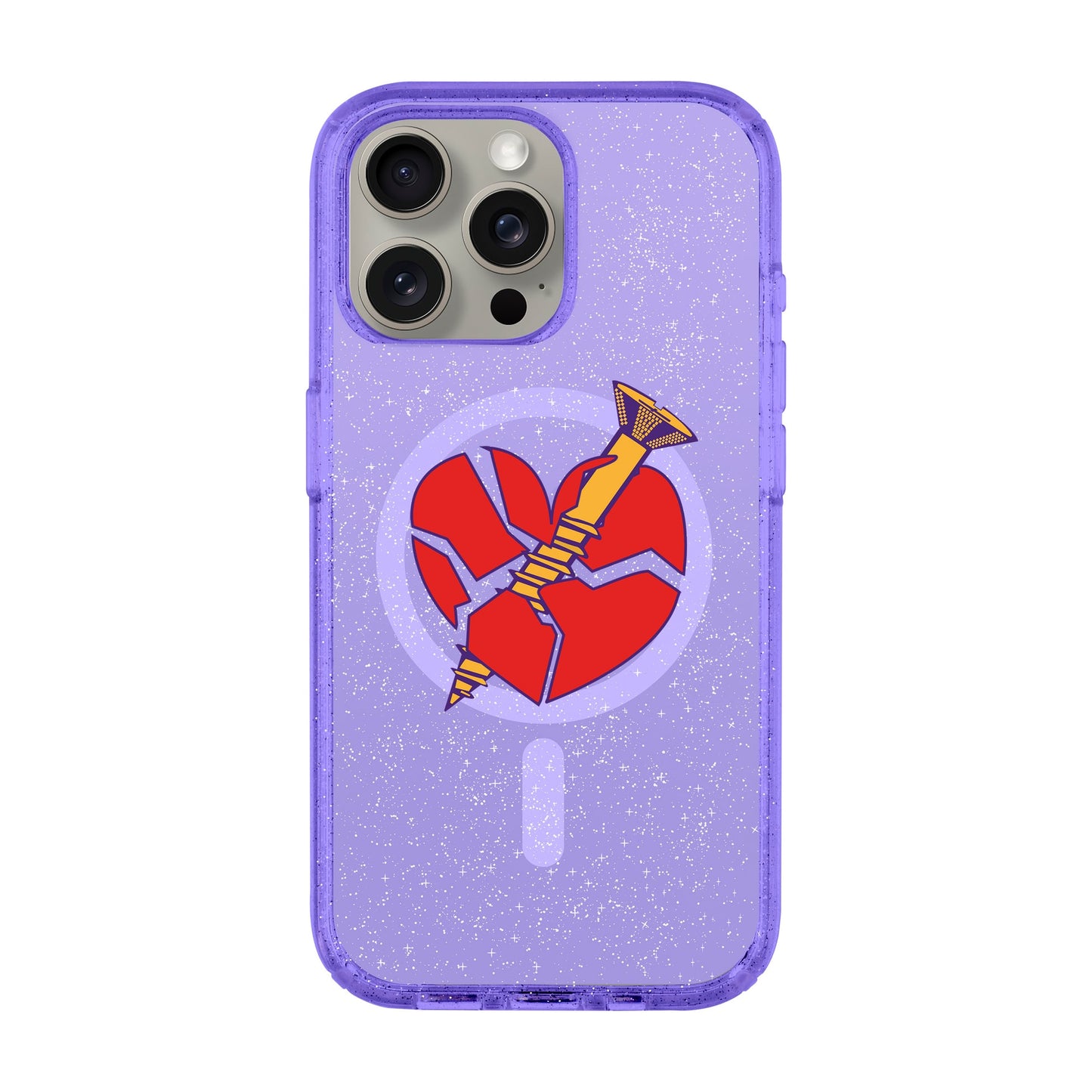 BROKEN HEART-iPhone 15 Pro Max Shiny Kılıf MagSafe Özellikli